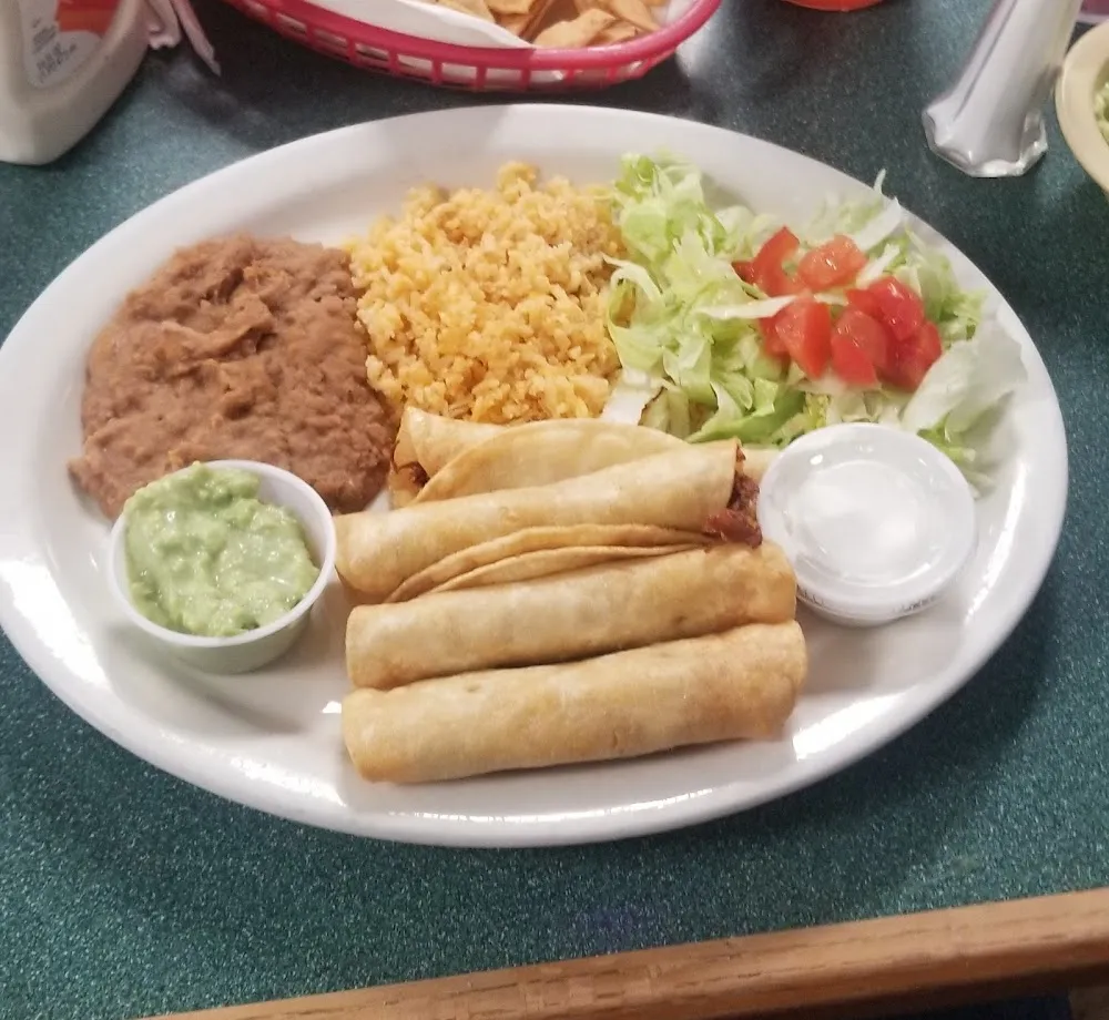 Chicken Flautas Plate