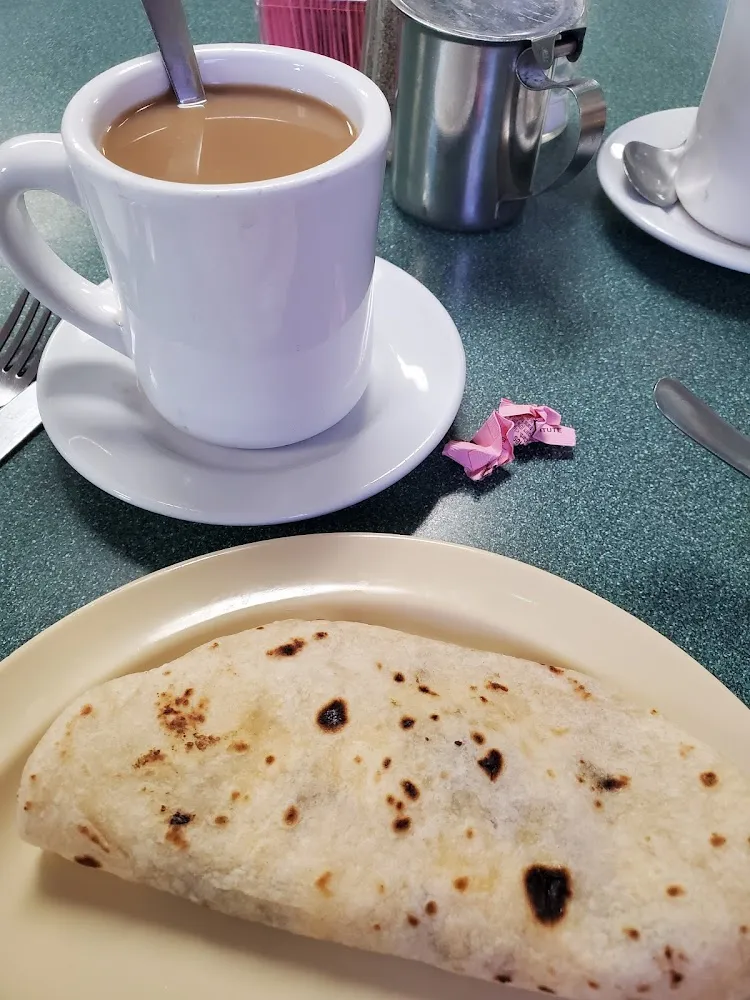 Ham and Egg Taco with Coffee